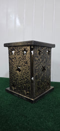 3 inch glass candle holder black and gold finish